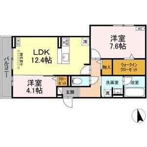 地下鉄東山線 藤が丘駅(愛知) 徒歩12分 3階建 新築(2LDK/3階)の間取り写真