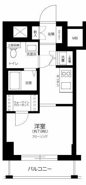 アーバイル三軒茶屋(ワンルーム/4階)の間取り写真