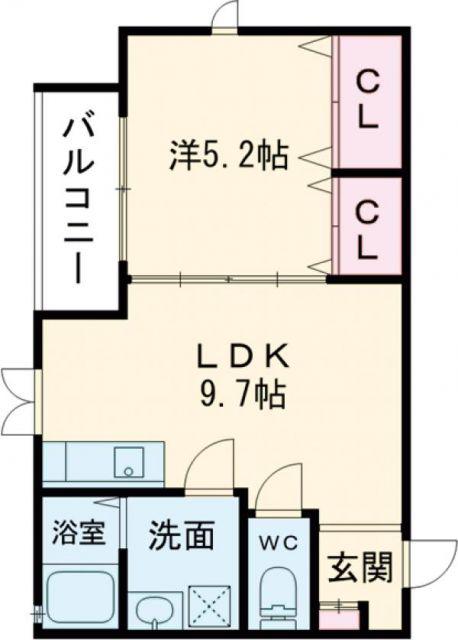 アルファーステイ T・H(1LDK/2階)の間取り写真