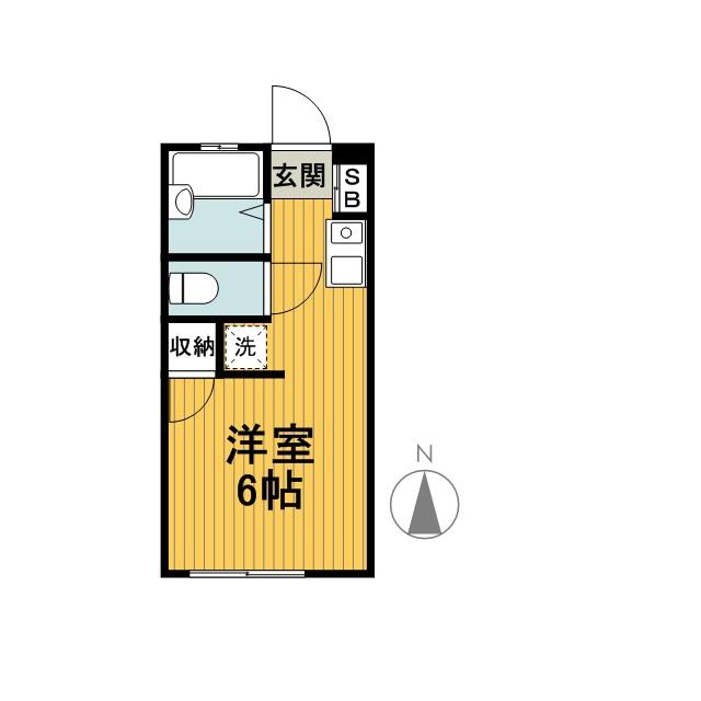 ブラザーハイム(ワンルーム/1階)の間取り写真