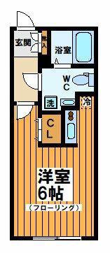 BRANCHE 中野富士見町(ワンルーム/3階)の間取り写真