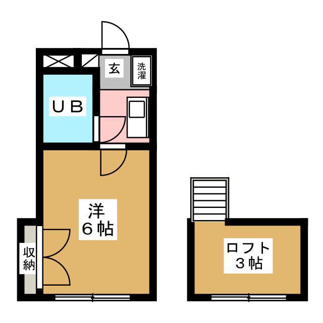 フィレンツェ(1K/2階)の間取り写真