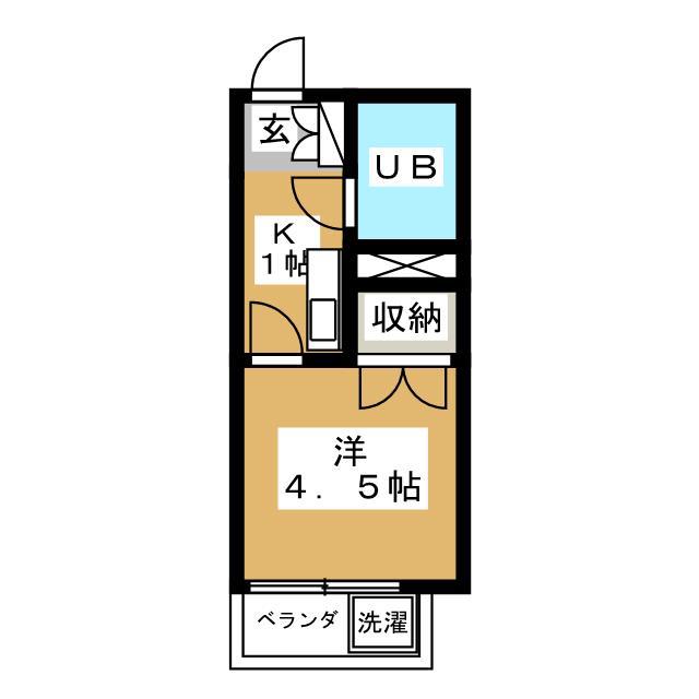 コート木津川(1K/1階)の間取り写真
