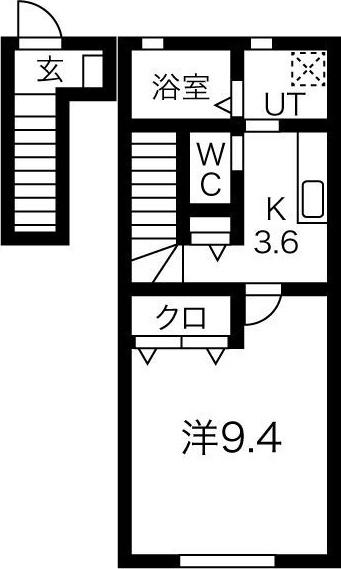 ARROTSKA(1K/2階)の間取り写真