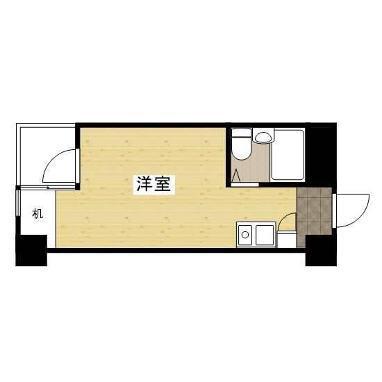アルティメイトBUILDG.今町(ワンルーム/4階)の間取り写真