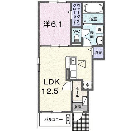TN.COM.II(1LDK/1階)の間取り写真