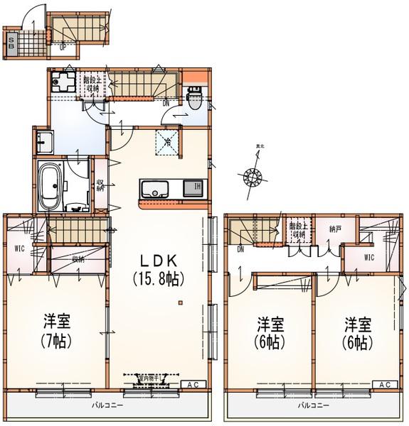 ステージクォリアップ経堂(3LDK/2階)の間取り写真