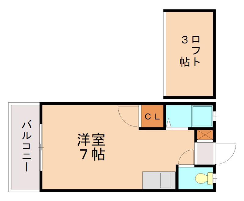 LAVISTA香椎(ワンルーム/1階)の間取り写真