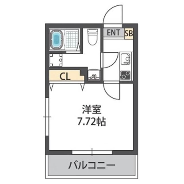ドゥエリング神路(1K/4階)の間取り写真