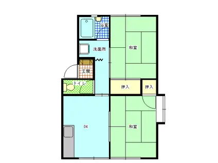 メゾンエターナルA(2DK/2階)の間取り写真