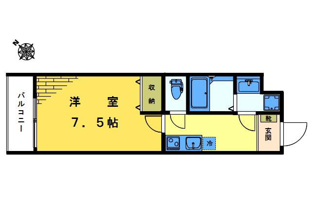 LK東中野マンション(1K/1階)の間取り写真