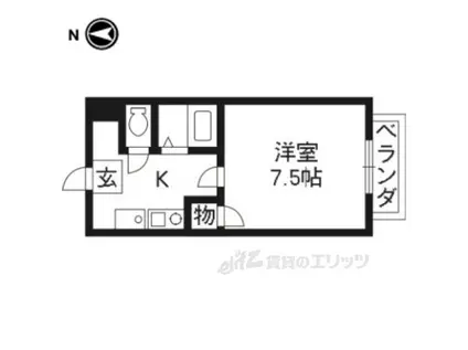 アクティブニシモト(1K/3階)の間取り写真