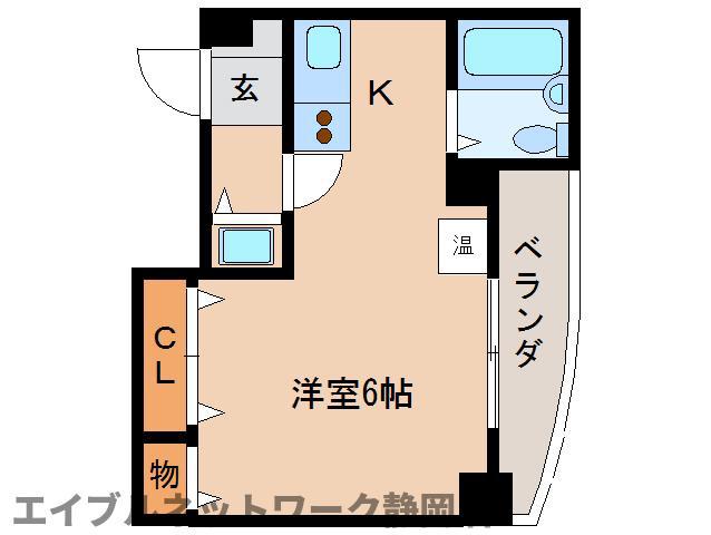 サンエール(ワンルーム/3階)の間取り写真
