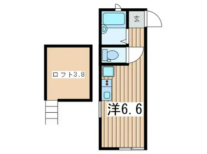 アーバンコート浦郷南(ワンルーム/1階)の間取り写真