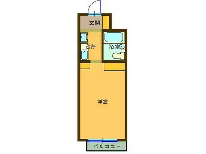 メゾンシブキ上柴(ワンルーム/1階)の間取り写真