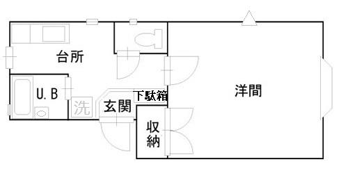 セリバ.ノブル(1K/1階)の間取り写真