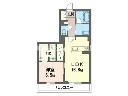 カーサファミリオ(1LDK/3階)の間取り写真