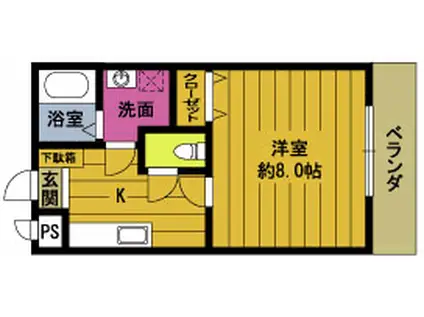 R-31番館(1K/1階)の間取り写真