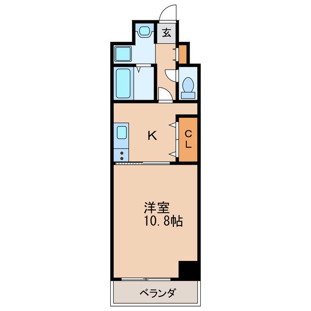 音羽壱番館SAKAE(1K/4階)の間取り写真