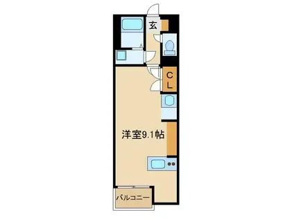 レオネクストNANTSUKAII(ワンルーム/1階)の間取り写真