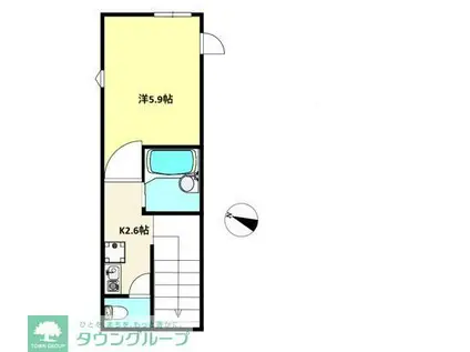 豊島園1AP(1K/2階)の間取り写真