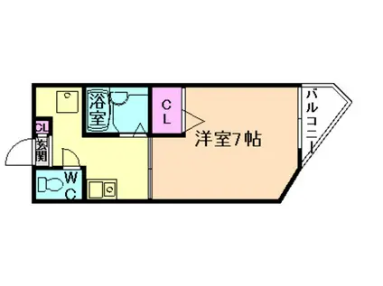 ヌーベル福島(1K/3階)の間取り写真