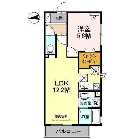 メゾンサフィール(1LDK/1階)の間取り写真
