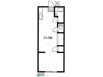 テラス長沢(ワンルーム/2階)の間取り写真