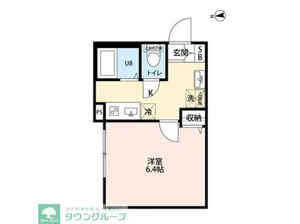 エクセラン松戸II(1K/1階)の間取り写真