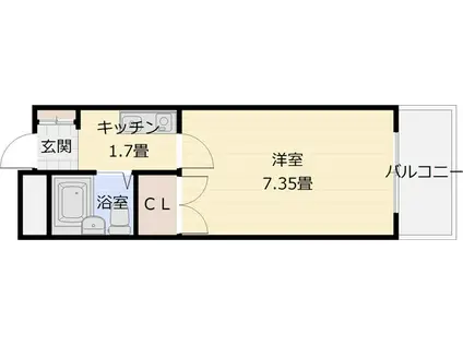 オレンジハウス1(1K/4階)の間取り写真