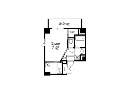 SORBO ROSSO(1K/2階)の間取り写真