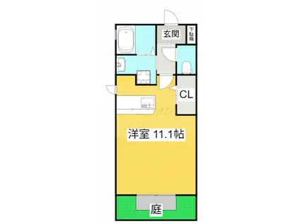 アビタシオンS(ワンルーム/1階)の間取り写真