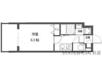 PARK HILLS今里蘭(1K/4階)の間取り写真