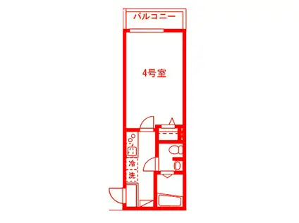 SEAREX県立大学(1K/3階)の間取り写真