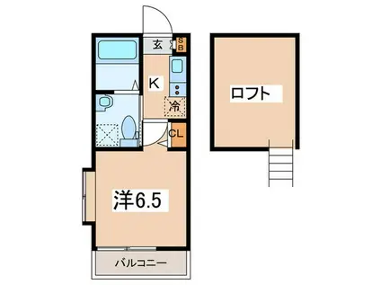 リブ白楽A(1K/3階)の間取り写真