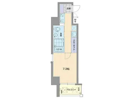 ライブコート千種(1K/7階)の間取り写真