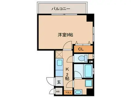 ALLGO GRATO(1K/4階)の間取り写真