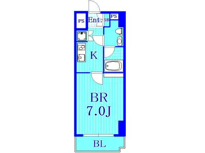 ヘイマンヨコハマ(1K/5階)の間取り写真