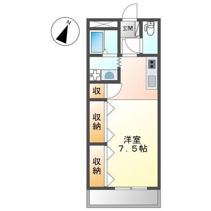 リバーサイドビレッジ(1K/1階)の間取り写真