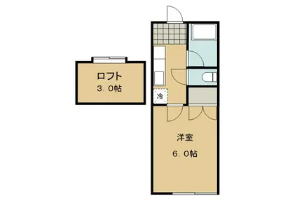 サングリーン中山(1K/2階)の間取り写真
