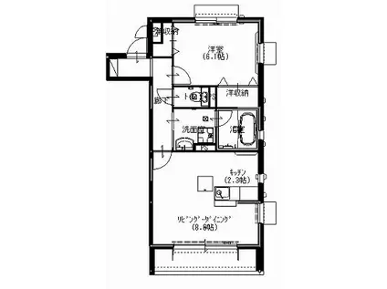 フォーリア(1LDK/1階)の間取り写真