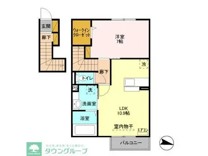 ローカス・グランデ(1LDK/2階)の間取り写真