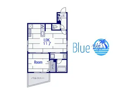 イリスタンパレス鎌倉(1LDK/2階)の間取り写真