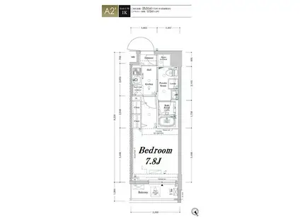 アクサス池袋レジデンス(1K/2階)の間取り写真