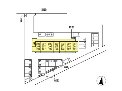 PEACECABIN(1LDK/2階)の間取り写真