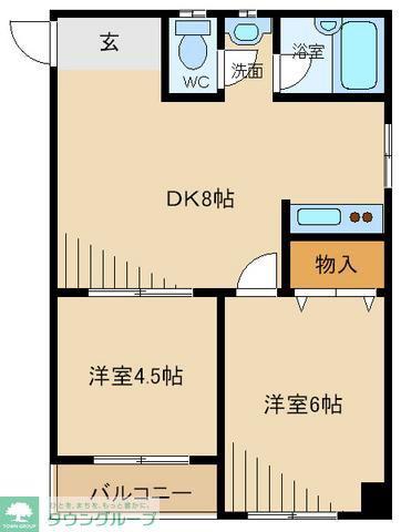 あおばビル(2DK/3階)の間取り写真