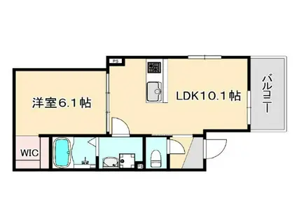 S-RANK豊中町(1LDK/1階)の間取り写真