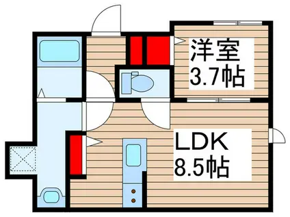 グランステージ袋山(1LDK/1階)の間取り写真