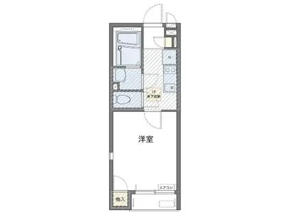 レオネクストグラシューズ(1K/1階)の間取り写真