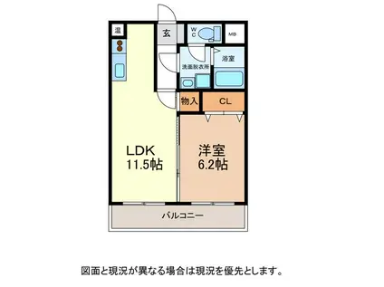 ROYAL・PALACE佐久平(1LDK/1階)の間取り写真